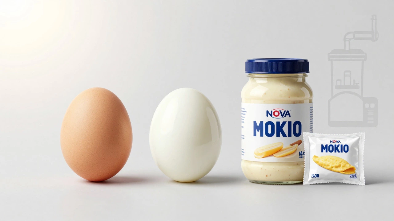 Visual spectrum from whole egg to ultra-processed mayo